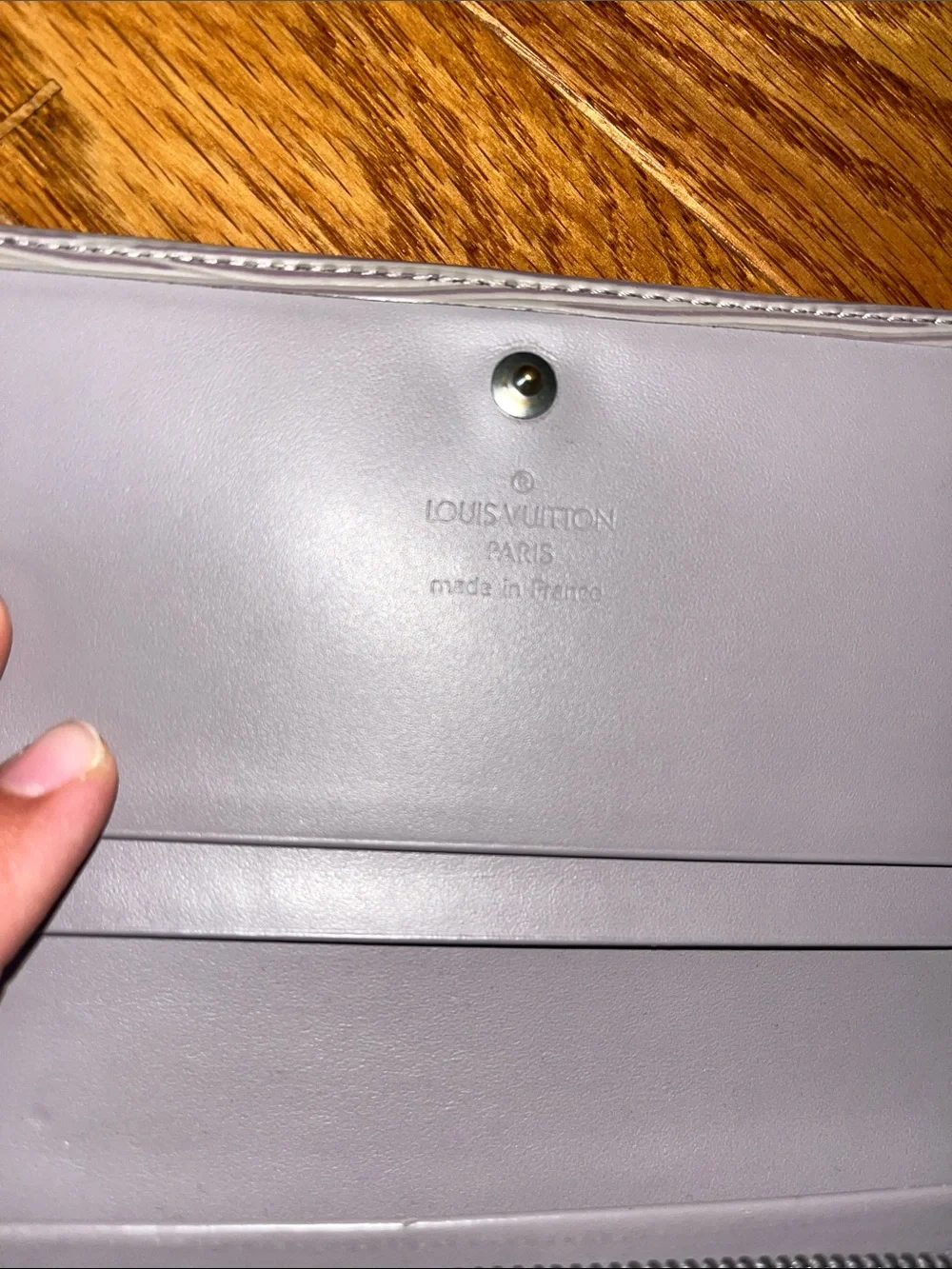 Louis Vuitton Textured Leather Wallet - Light Lavender Gray